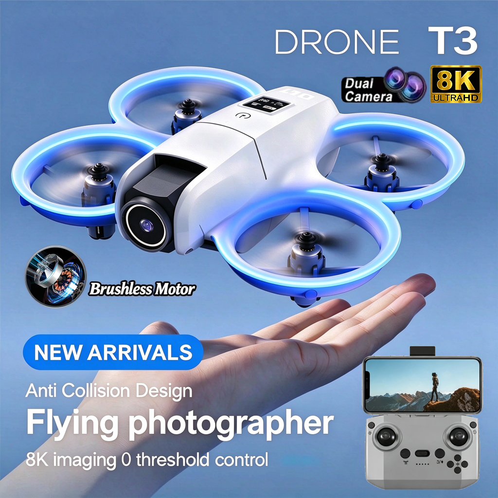 2026 Verbesserte T3 Drohne mit – Drone Camera Professional Bewertung und Preis